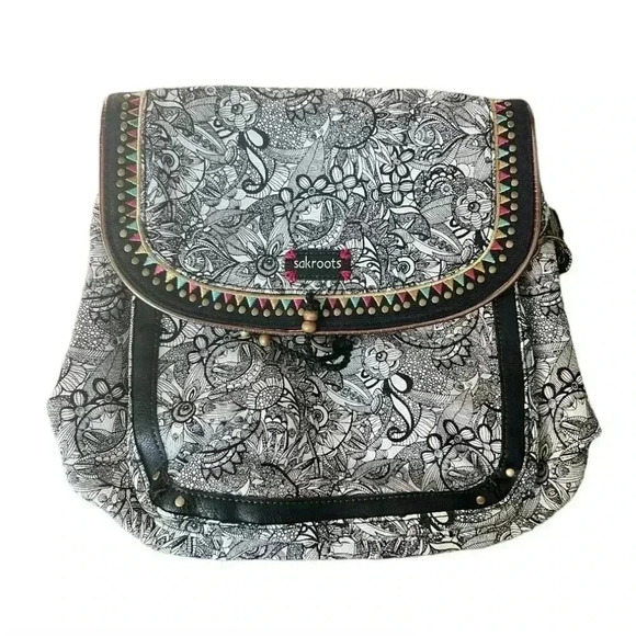 Sakroots convertible backpack shoulder purse Messenger floral print - Picture 1 of 4